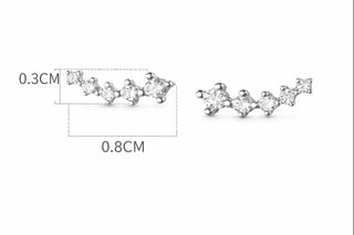 ARETES AMARILIS PLATEADO