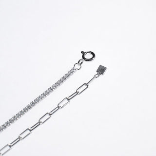 CADENA ALISA  PLATEADO|BLANCO