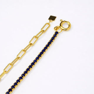 CADENA ALISA DORADO|AZUL