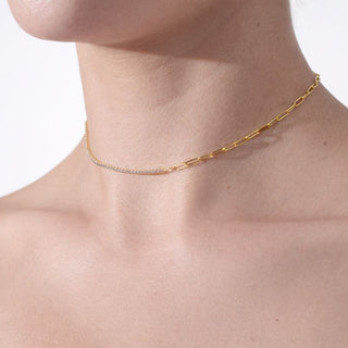 CADENA ALISA  DORADO|BLANCO