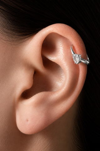 EAR CUFF GINGER PLATEADO