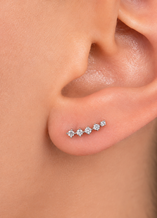 ARETES AMARILIS PLATEADO