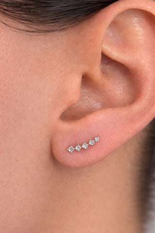 ARETES AMARILIS PLATEADO