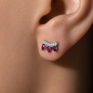 ARETES CROWN PLATEADO