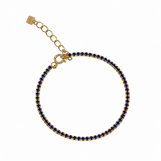 PULSERA ARECA DORADO AZUL