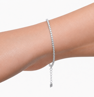 PULSERA ARECA PLATEADO CRISTAL