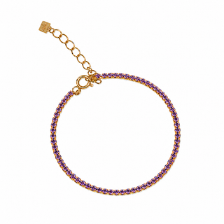 PULSERA ARECA DORADA MORADA