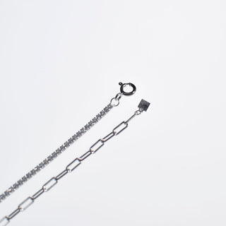 CADENA ALISA  PLATEADO|BLANCO