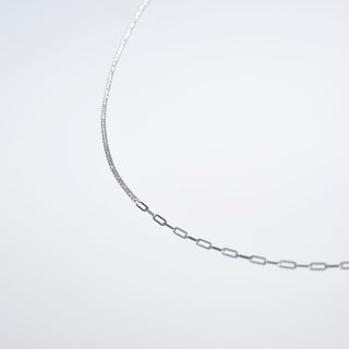 CADENA ALISA  PLATEADO|BLANCO