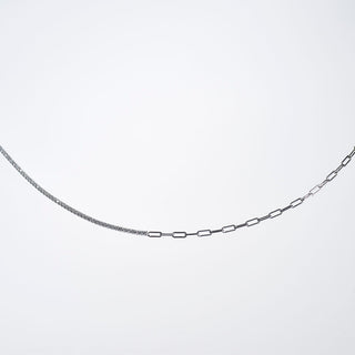 CADENA ALISA  PLATEADO|BLANCO