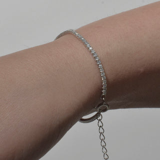 PULSERA ARECA PLATEADO CRISTAL