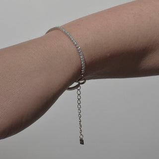 PULSERA ARECA PLATEADO CRISTAL