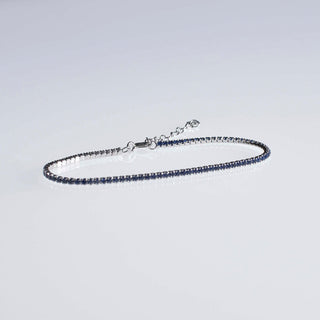 PULSERA ARECA PLATEADA AZUL