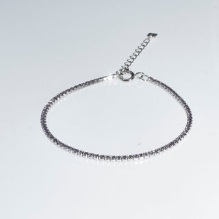 PULSERA ARECA PLATEADA MORADA