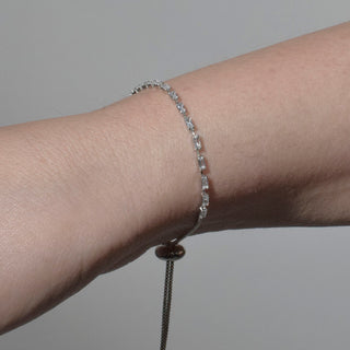 PULSERA STAT PLATEADA CRISTAL