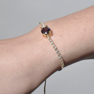 PULSERA RIBE MORADA OVAL