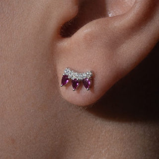 ARETES CROWN PLATEADO