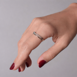 ANILLO NUDO PLATEADO