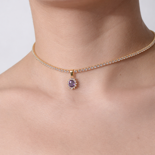 COLLAR LOTTO MORADO