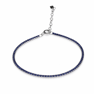 PULSERA ARECA PLATEADA AZUL
