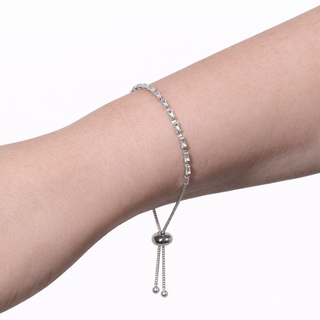 PULSERA STAT PLATEADA CRISTAL