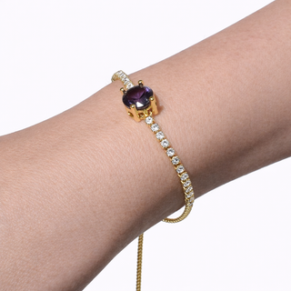 PULSERA RIBE MORADA OVAL