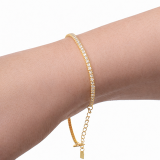 PULSERA ARECA DORADO CRISTAL