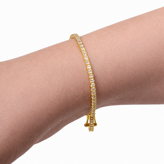 PULSERA TENNIS DORADO