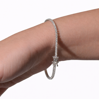 PULSERA TENNIS PLATEADA