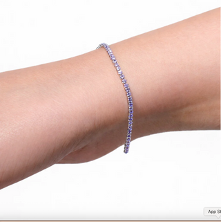 PULSERA ARECA DORADA MORADA