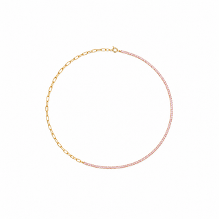 CADENA ALISA  DORADO|ROSA