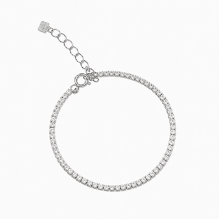 PULSERA ARECA PLATEADO CRISTAL