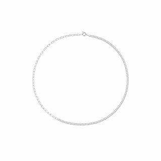 CADENA ALISA  PLATEADO|BLANCO