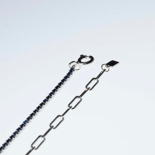 CADENA ALISA  PLATEADO|MORADO