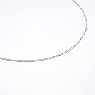 CADENA ALISA  PLATEADO|BLANCO