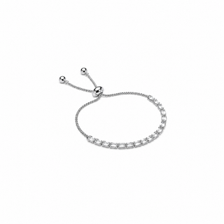 PULSERA STAT PLATEADA CRISTAL