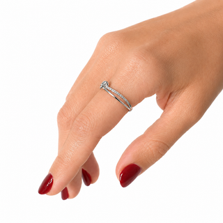 ANILLO NUDO PLATEADO