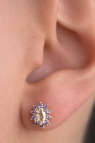 ARETES FLOR CRISTAL