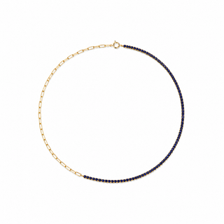 CADENA ALISA DORADO|AZUL